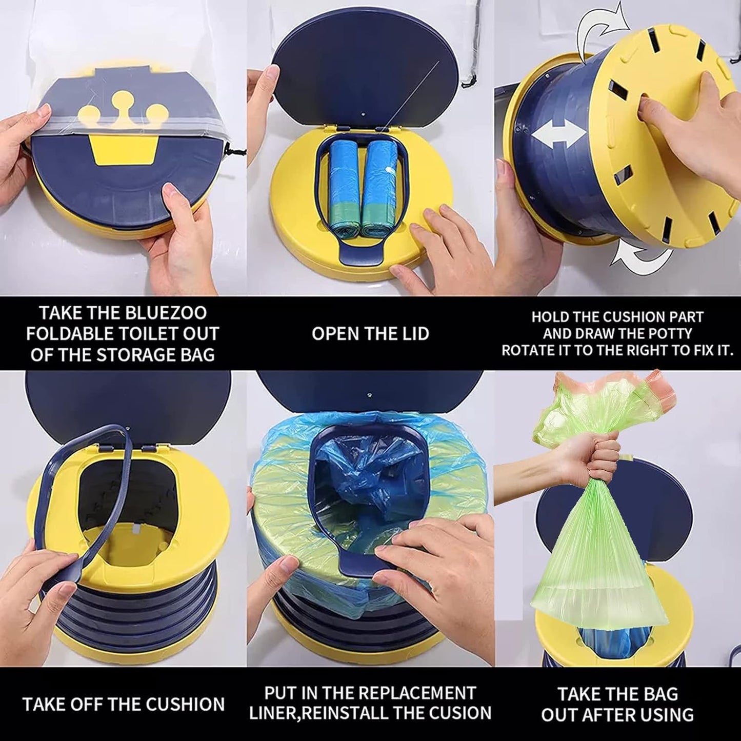 Travel Potty for Toddlers - Portable & Foldable Toilet for On-the-Go!