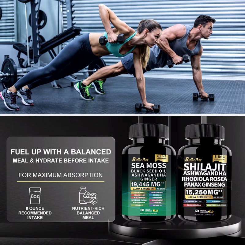 Pure Organic Shilajit & Sea Moss Supplement Duo – Complete Wellness Boost!