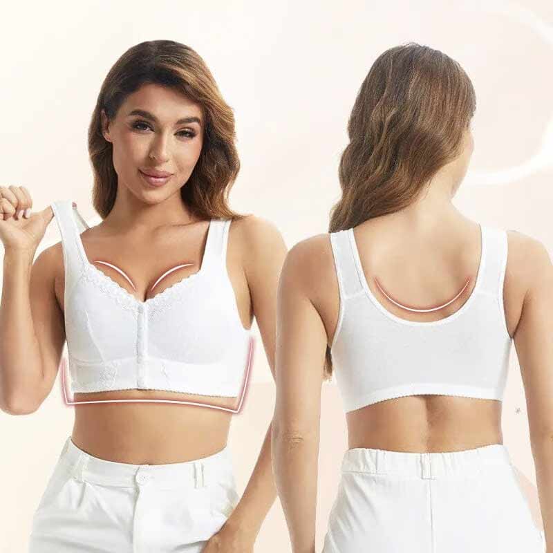 Premium Support Comfort Front Closure Breathable Bra– No Back Pain or Skin Irritation!