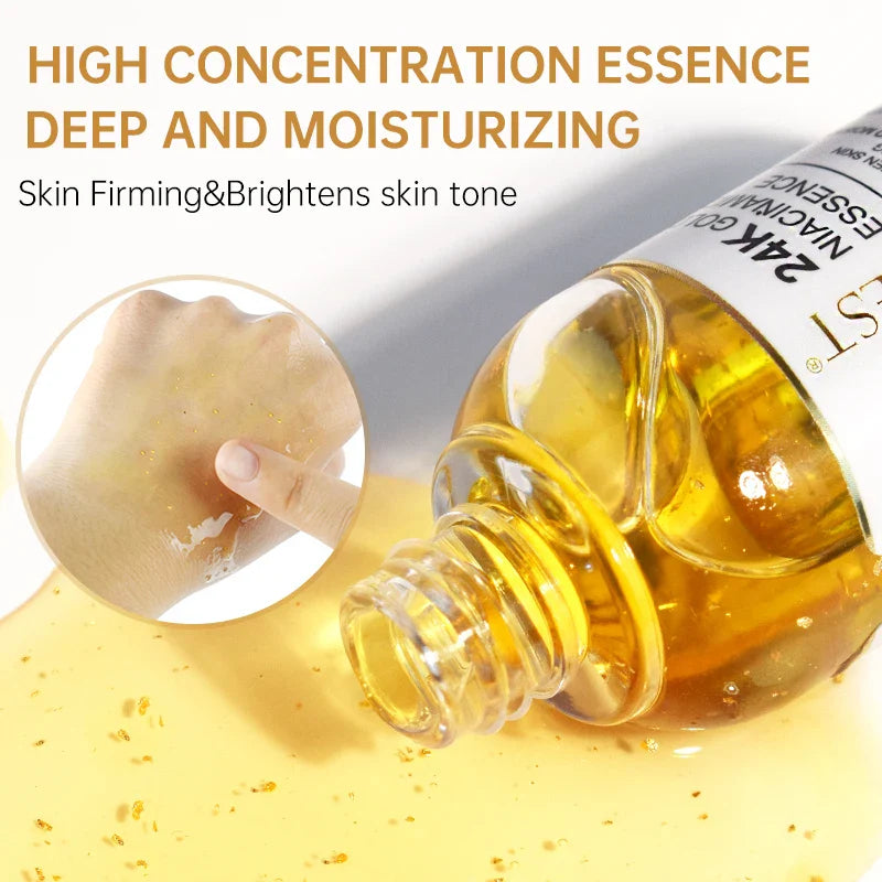 Niacinamide Serum - Luxury 24K Gold Anti-Aging Face Serum with Hyaluronic Acid