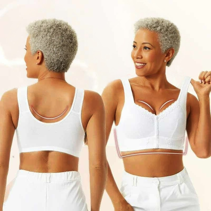 Premium Support Comfort Front Closure Breathable Bra– No Back Pain or Skin Irritation!