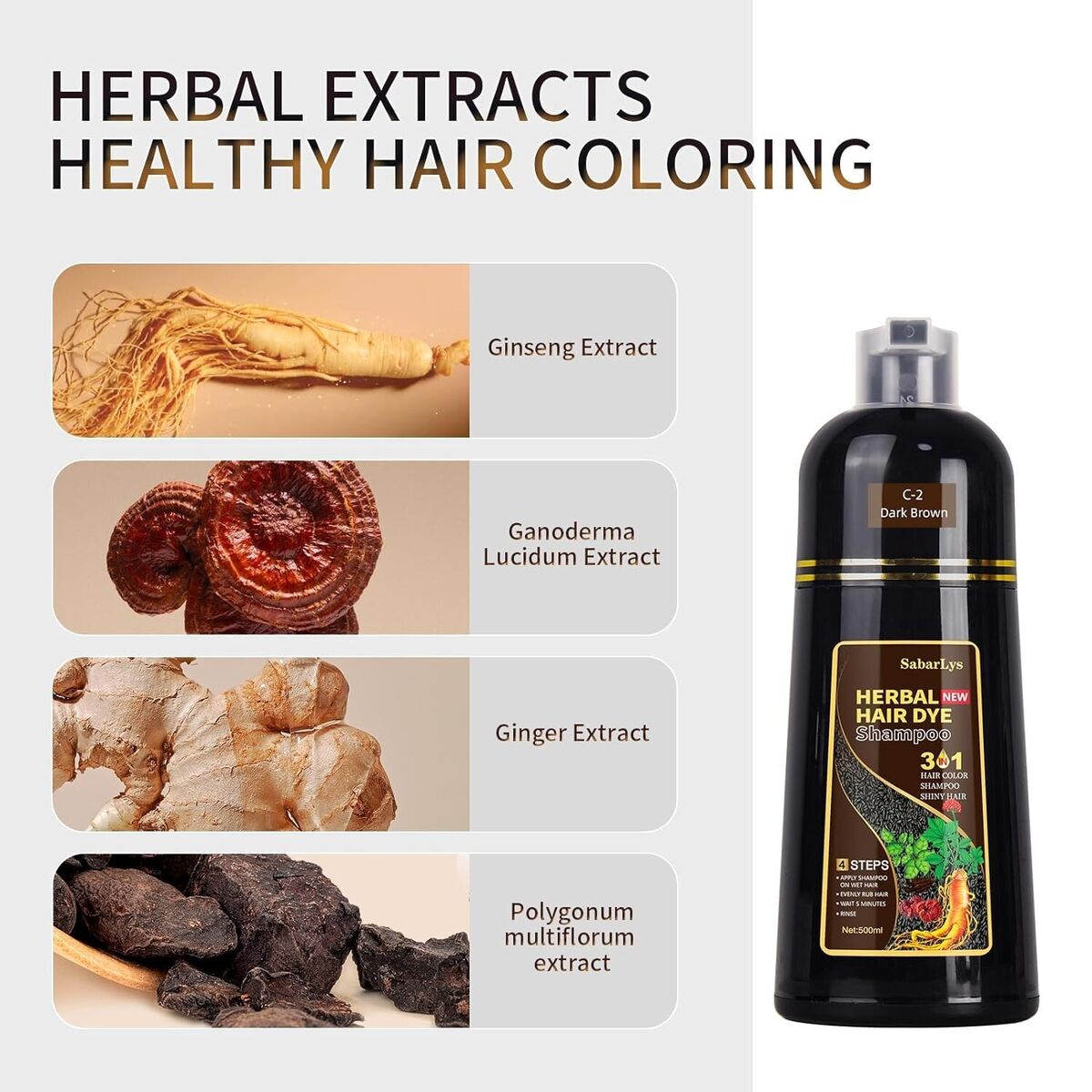 Instant Dye + Shampoo + Conditioner with Premium Natural Ingredients