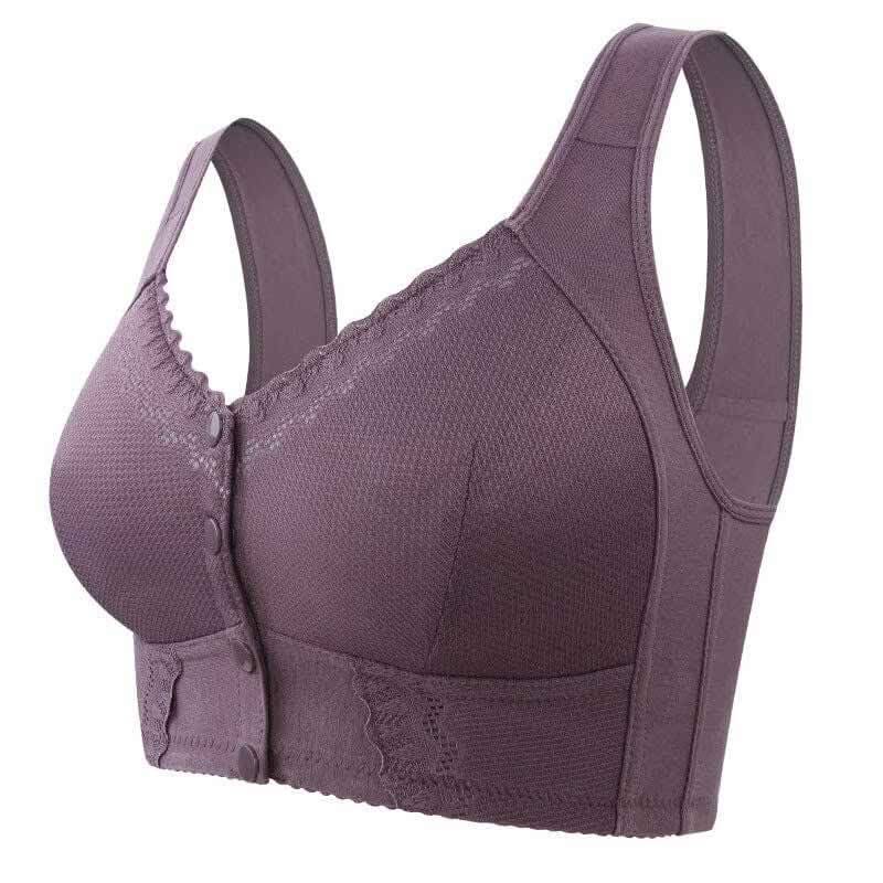 Premium Support Comfort Front Closure Breathable Bra– No Back Pain or Skin Irritation!