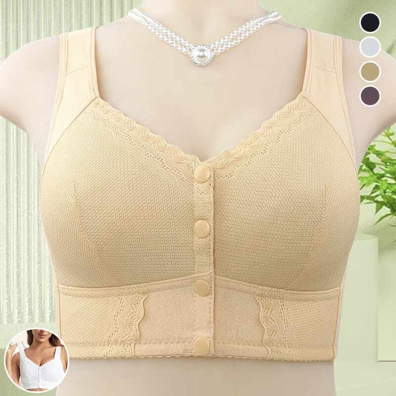 Premium Support Comfort Front Closure Breathable Bra– No Back Pain or Skin Irritation!