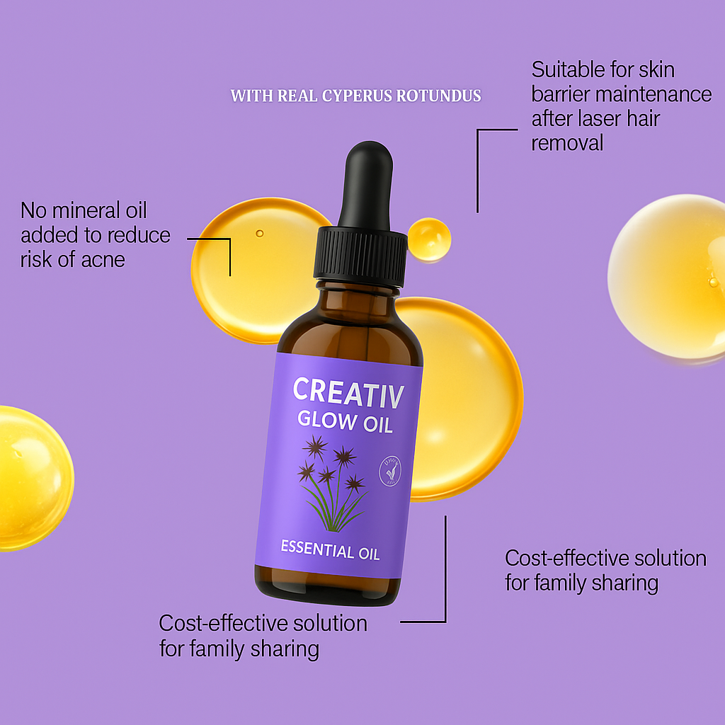 Creativ Glow Oil – Natural Ingrown Hair Treatment with Botanical Extract