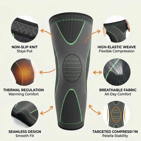 Non-Slip Compression Knee Sleeve for Running & Gym Support