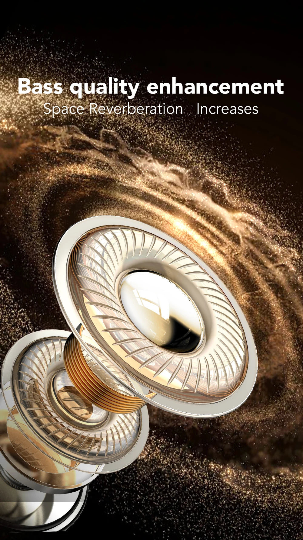 HTC NE20 Open-Ear Bluetooth Earbuds with LCD Case, ENC Calls