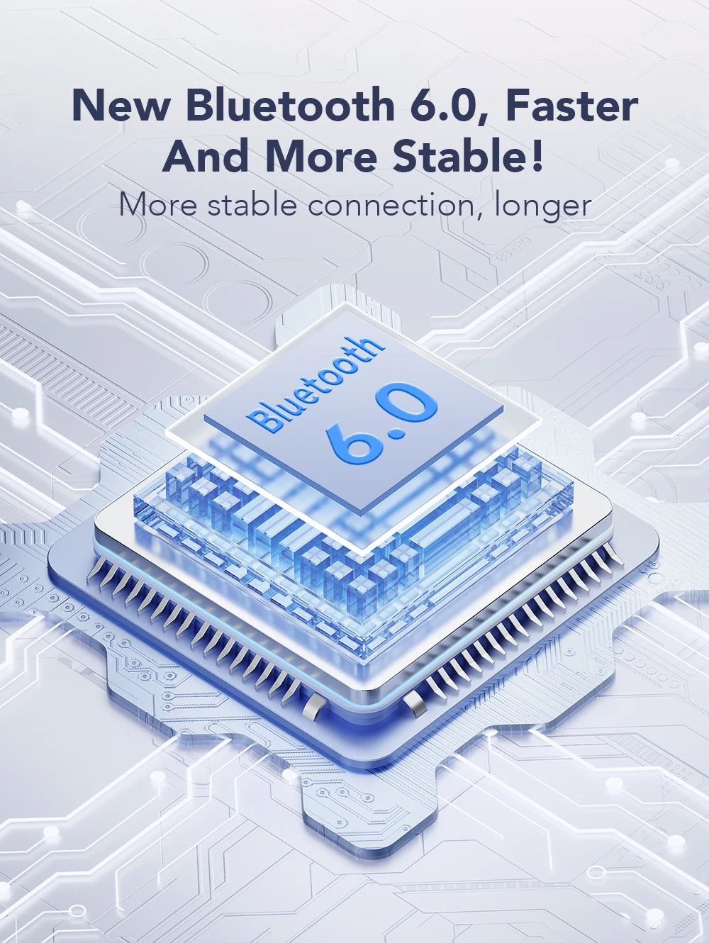 HTC NE20 Open-Ear Bluetooth Earbuds with LCD Case, ENC Calls