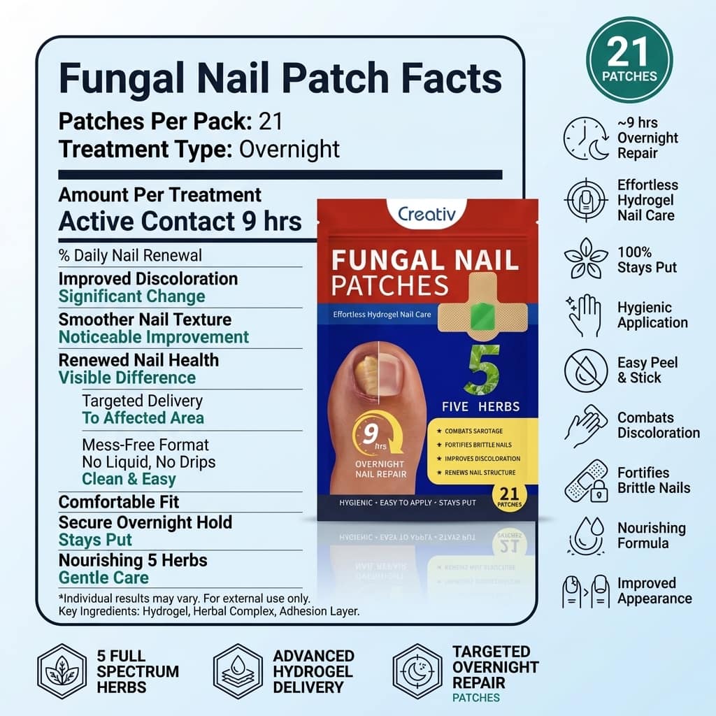 Repair Nail and Stop Yellow Fungus While You Sleep - Fungus Premium Patch