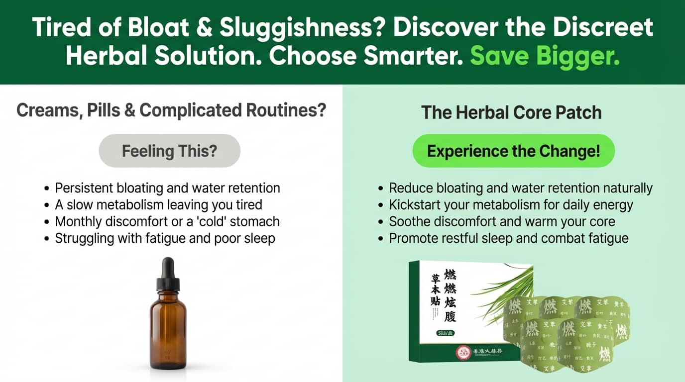 Herbal Belly Comfort Patch for Bloat Relief & a Smoother-Looking Waist