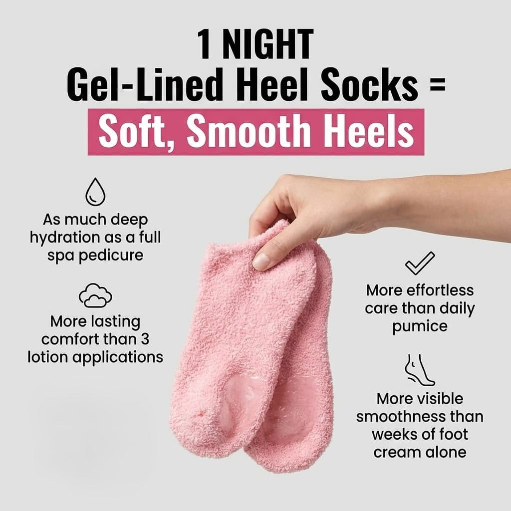 Gel Moisturizing Socks for Spa-Soft, Smooth Heels