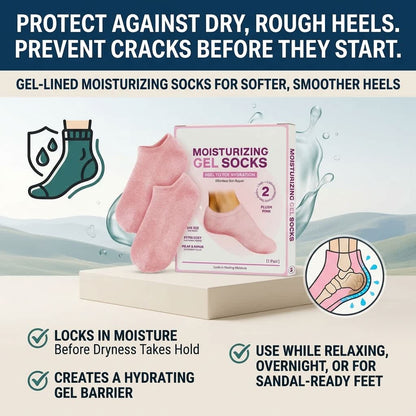 Gel Moisturizing Socks for Spa-Soft, Smooth Heels