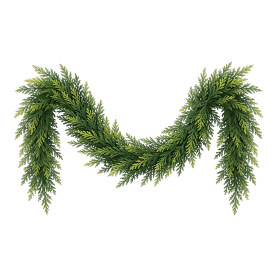 Lush Christmas Cedar Garland - Premium Lights integraded with no mess and tangling