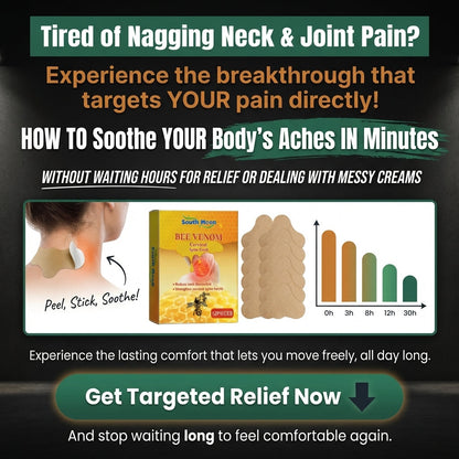 Bee Venom Cervical Spine Relief Patches for Neck & Back